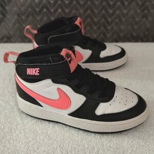 Nike Court Borough Mid 2 Black and Pink Size 9C